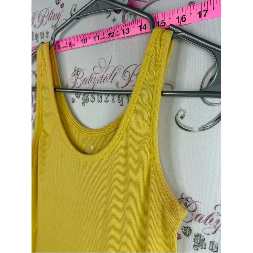 725 originals tank top stretchy bright Everyday Ribbed Tank Top - Yellow - Picture 4 of 10